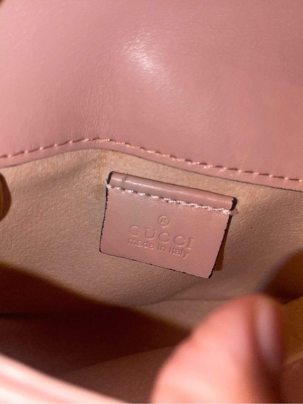 Gucci Pink Quilted Leather Mini Crossbody with Double G - Picture 3 of 6